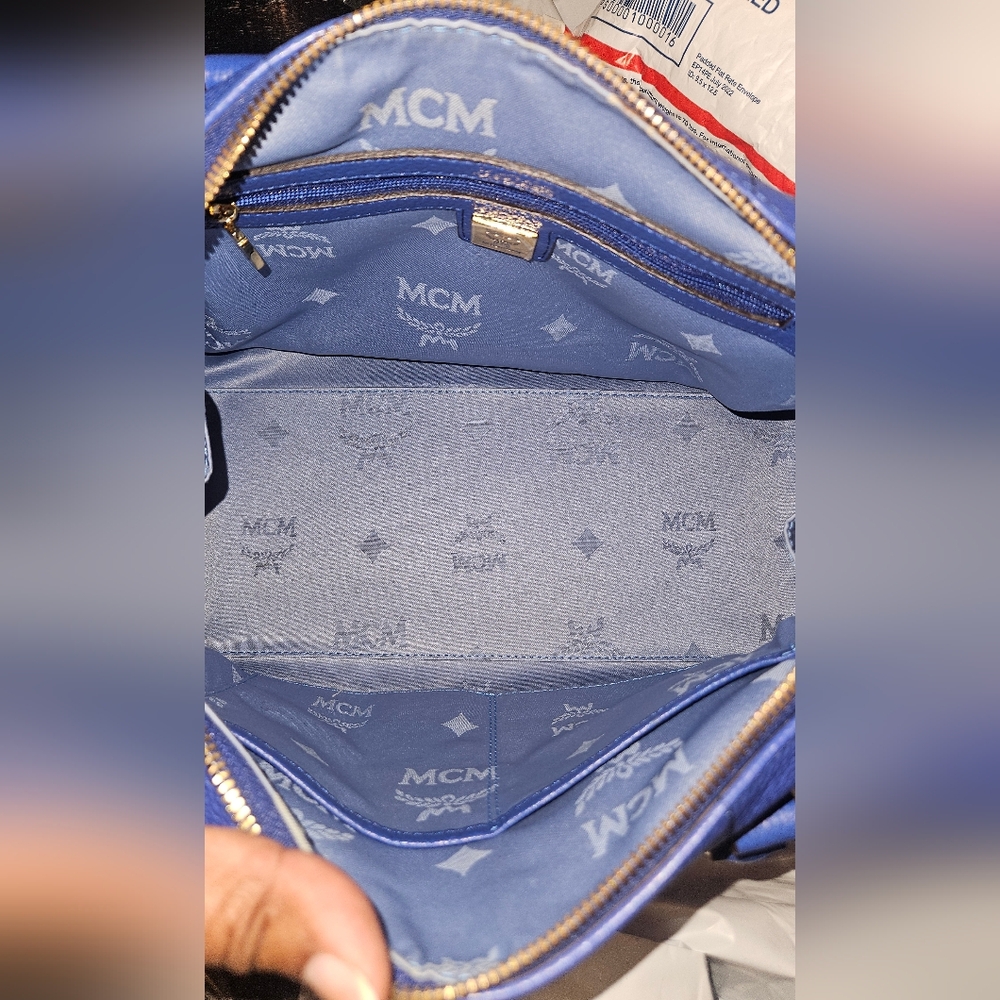 MCM Blue Boston Bag - Picture 2 of 8
